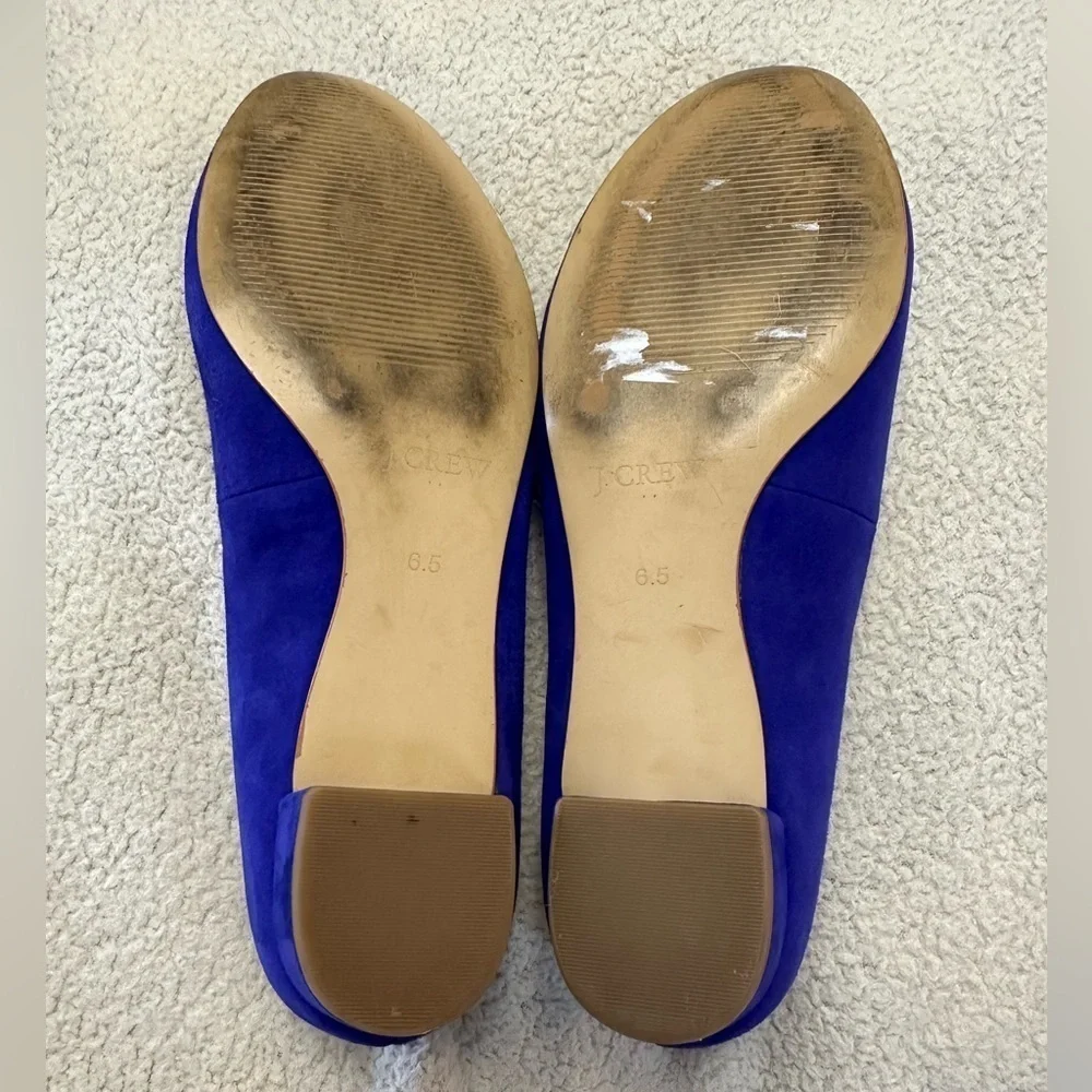 J. Crew Cobalt Blue Suede Ballet Flats